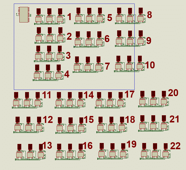 7-segment with shift register 74HC595
