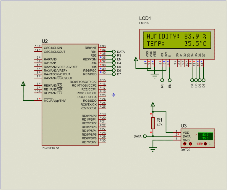 Micro C Software Interface How to interface DHT22 with PIC microcontroller - Lab Projects BD