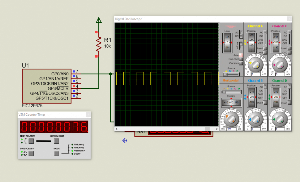 PWM output from PIC12F675