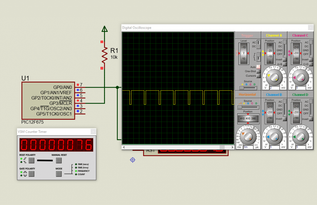 PWM output from PIC12F675