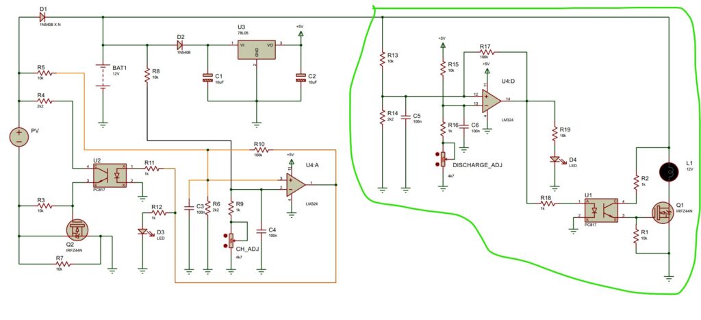 Solar Charge Controller circuit