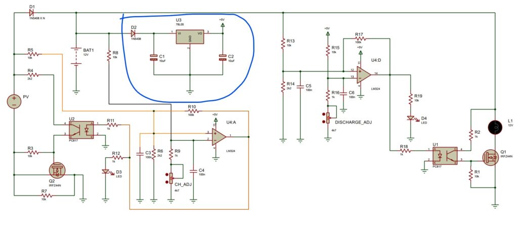 Solar Charge Controller circuit