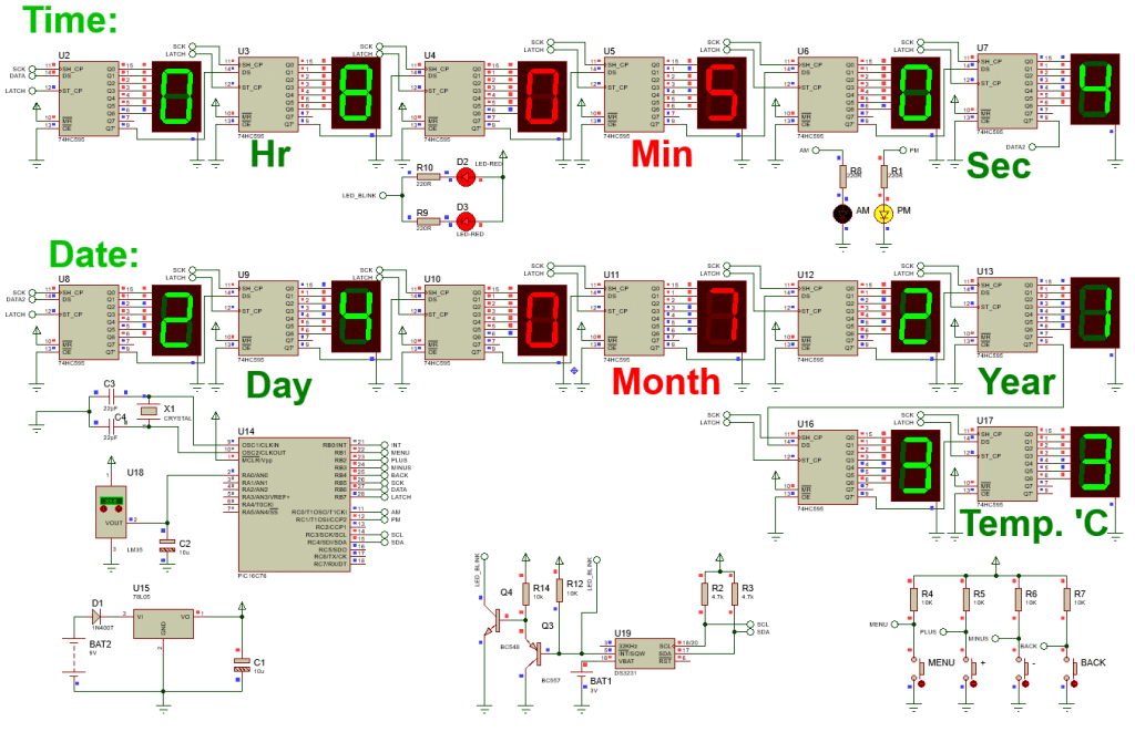 complete digital clock with ds3231