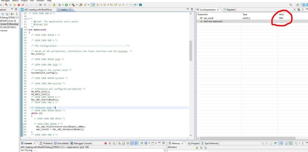 ADC Reading with STM32