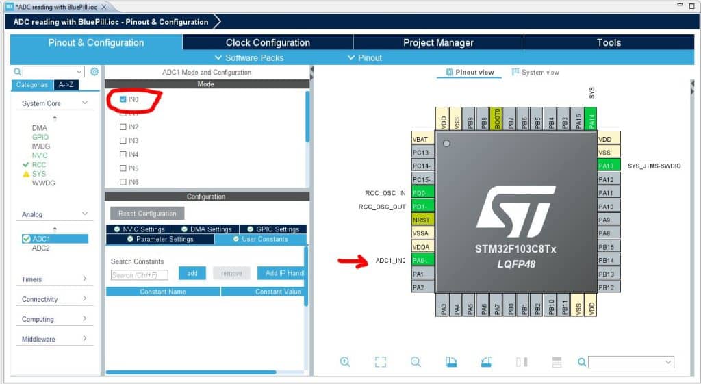 ADC Reading with STM32