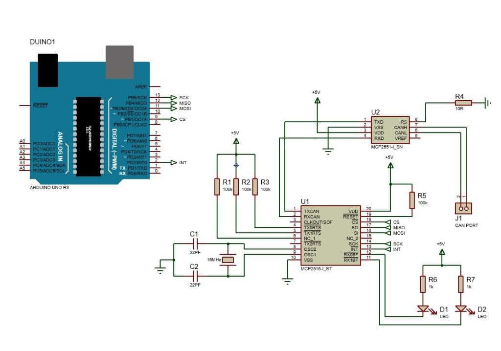 CAN Bus Simulator with MCP2515 and Arduino