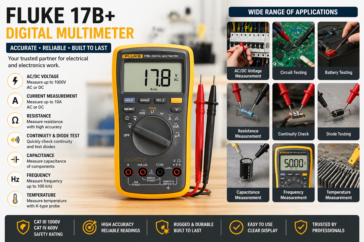 Fluke 17B+ Digital Multimeter