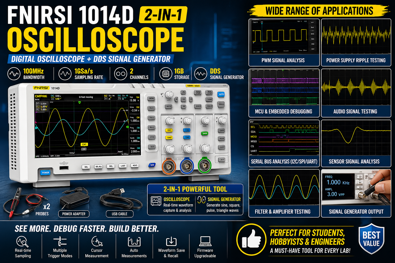 FNIRSI 1014D Oscilloscope Review